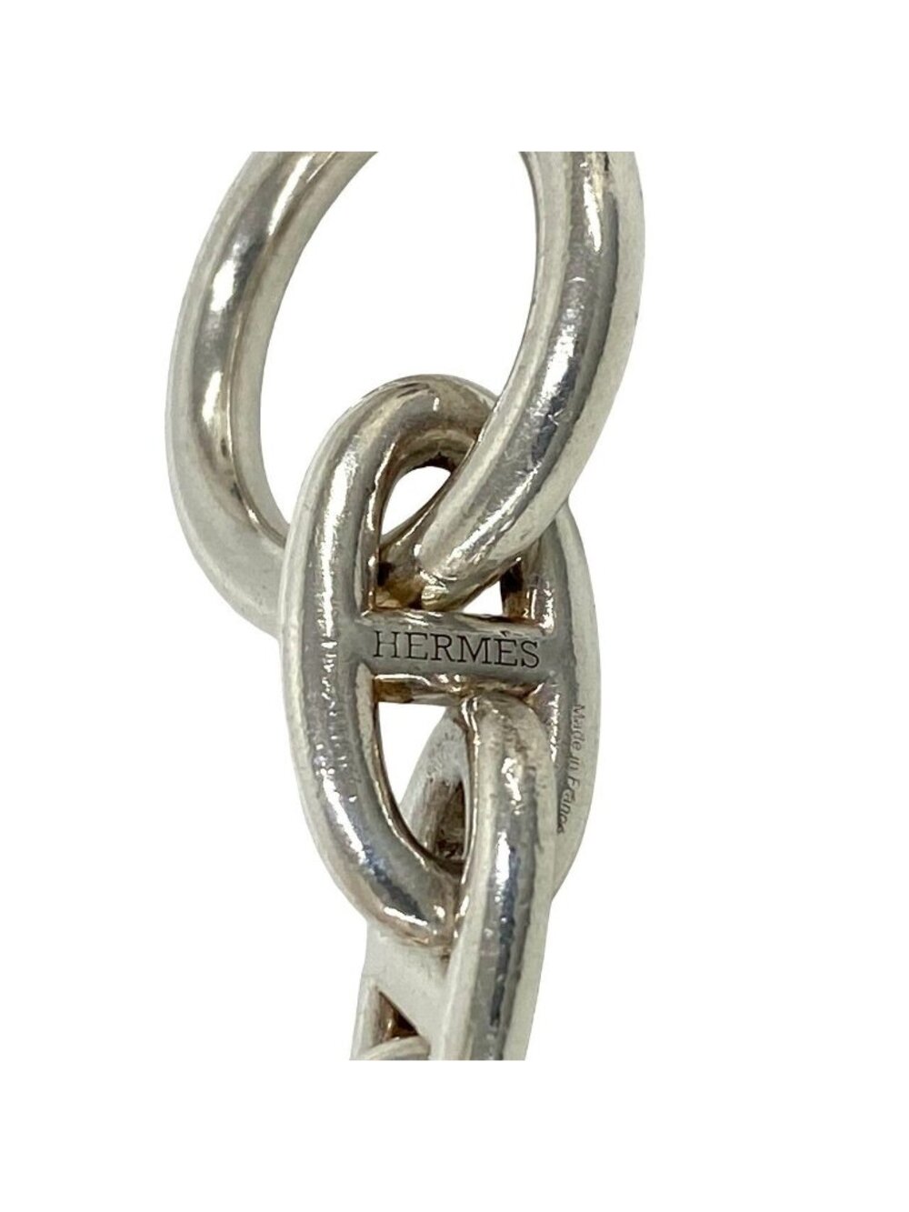★SOLD★ Hermes Chaine D'ancre GM 13 Links Bracelet Chain Bangle Silver - Picture 3 of 6